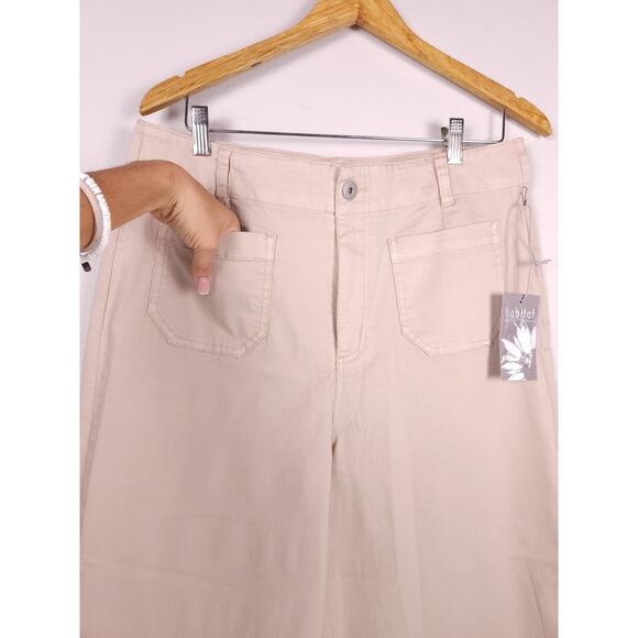 Habitat Clothes to Live In Oatmeal Wide Leg Pants – Size 14, NWT - Picture 7 of 15